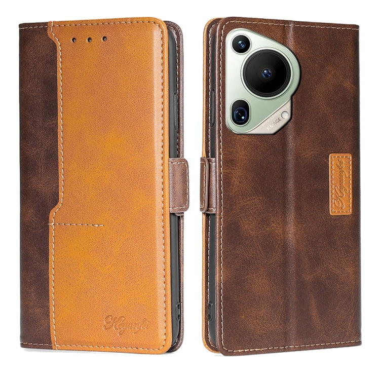 Contrast Color Side Buckle Leather Phone Case, Series 2 My Store