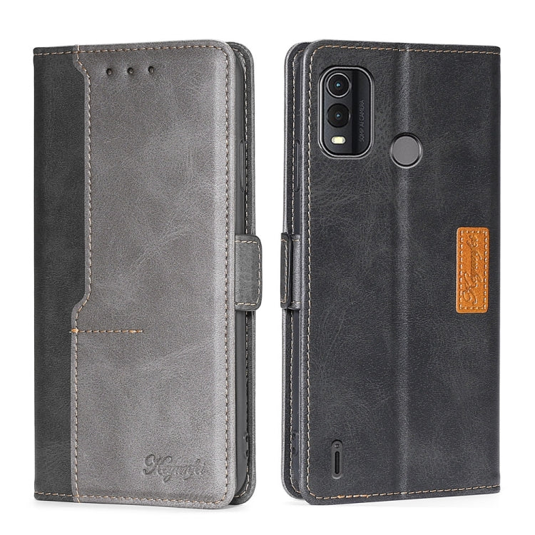 Contrast Color Side Buckle Leather Phone Case