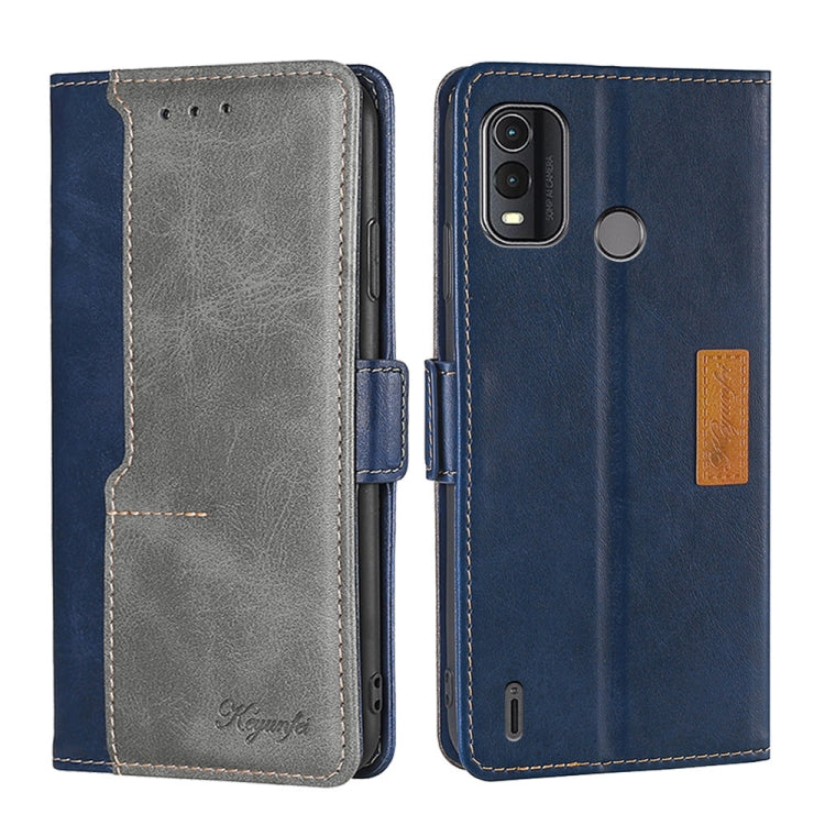 Contrast Color Side Buckle Leather Phone Case