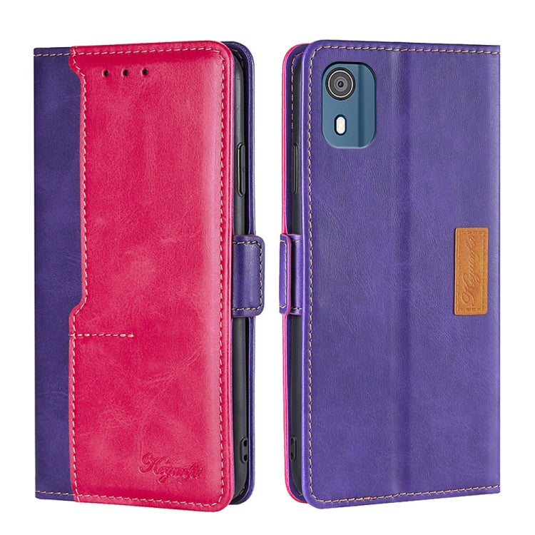 Contrast Color Side Buckle Leather Phone Case My Store