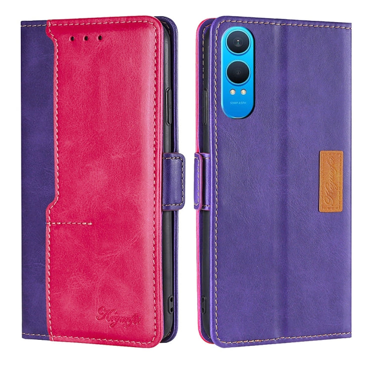 Contrast Color Side Buckle Leather Phone Case My Store