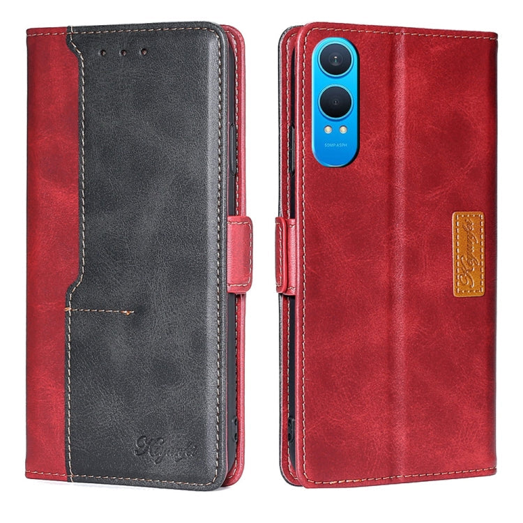 Contrast Color Side Buckle Leather Phone Case My Store