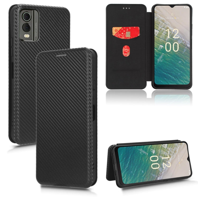 Carbon Fiber Texture Flip Leather Phone Case