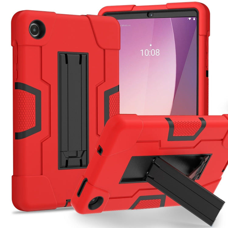 Contrast Color Silicone Hybrid PC Tablet Case with Holder