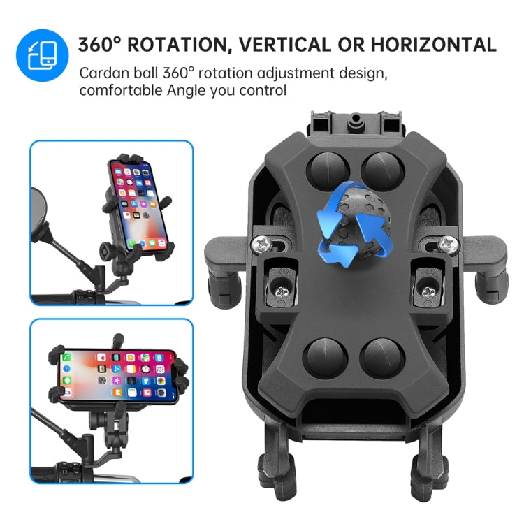 WUPP CS-1848A1 Motorcycle Shock Absorption Riding Phone Holder