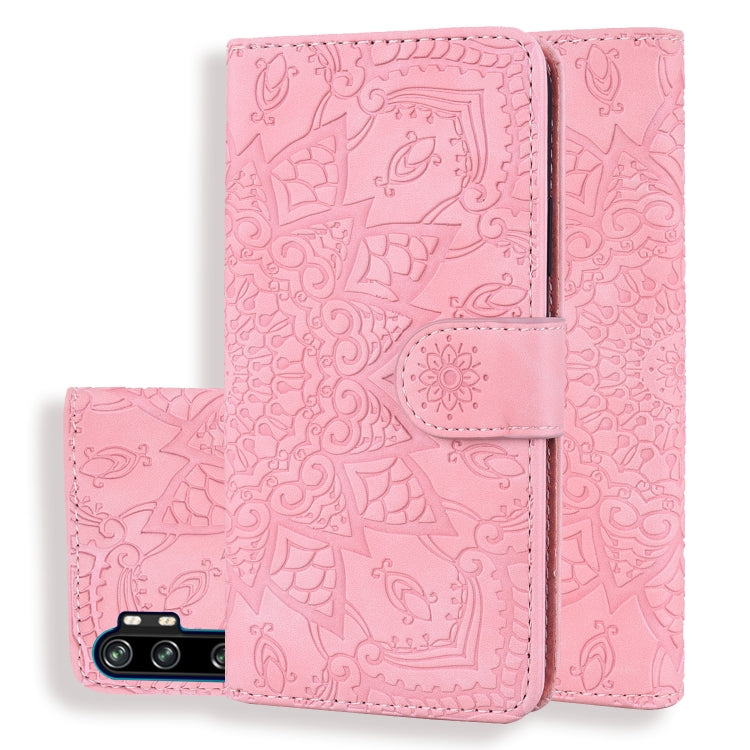 Embossed Sunflower Pattern Horizontal Flip PU Leather Case with Holder & Card Slots & Wallet & Lanyard