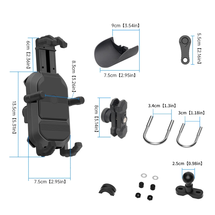 WUPP CS-1848A2 Motorcycle Shock Absorption Riding Phone Holder ÎҵÄÉ̵ê