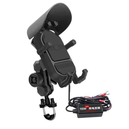 WUPP CS-1848B2 15W Motorcycle Wireless Fast Charging Phone Navigation Holder