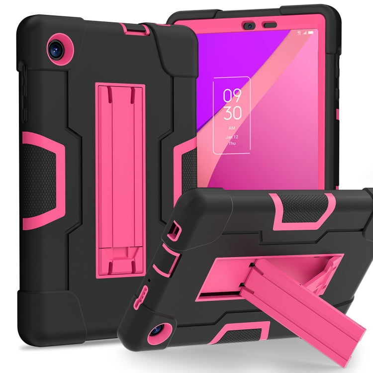 Contrast Color Silicone Hybrid PC Tablet Case with Holder My Store