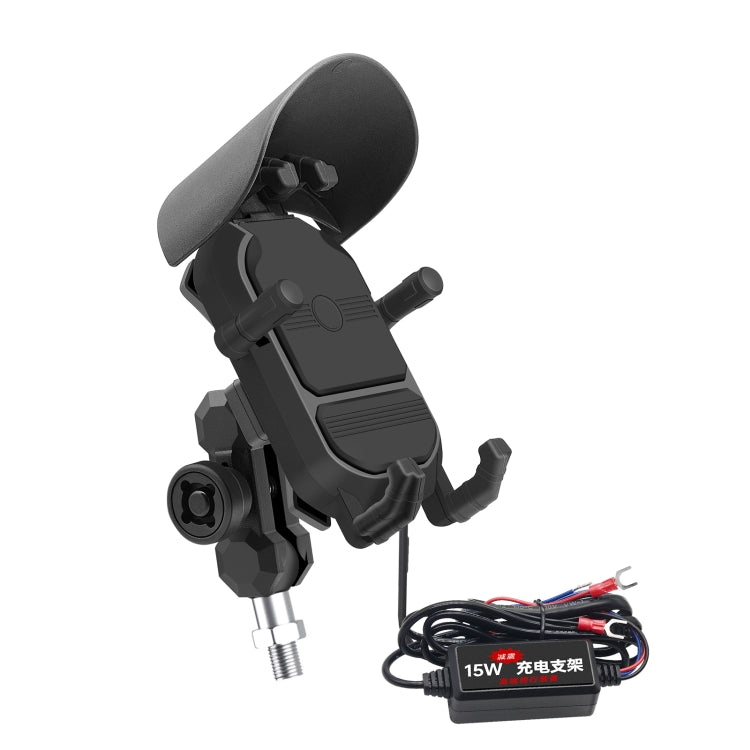 WUPP ZH-1848B1 15W Motorcycle Wireless Fast Charging Phone Navigation Holder