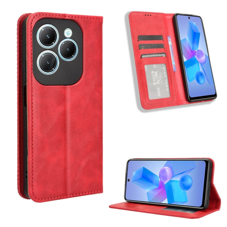 Magnetic Buckle Retro Texture Leather Phone Case, Series 3