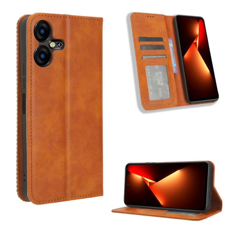 Magnetic Buckle Retro Texture Leather Phone Case, Series 1