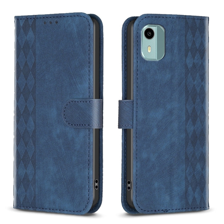 Plaid Embossed Leather Phone Case My Store