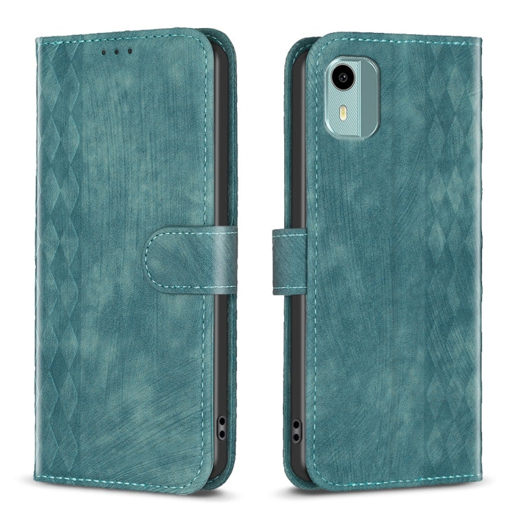 Plaid Embossed Leather Phone Case My Store