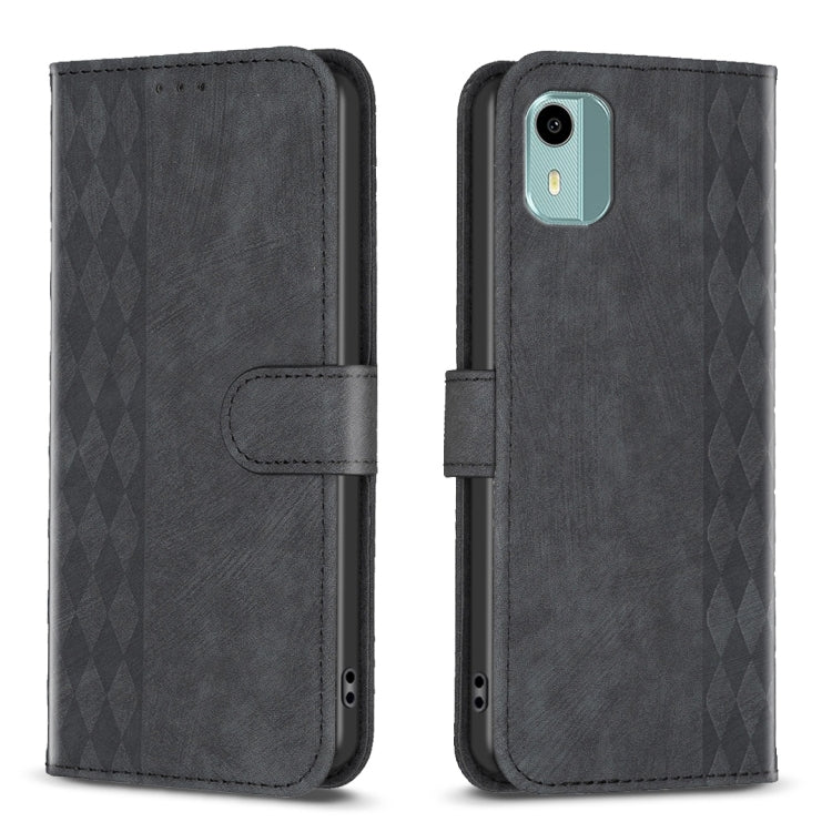 Plaid Embossed Leather Phone Case My Store