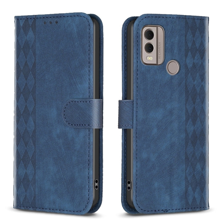 Plaid Embossed Leather Phone Case