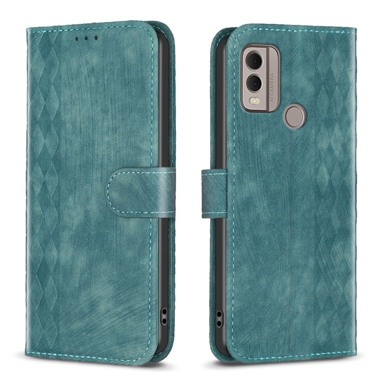 Plaid Embossed Leather Phone Case