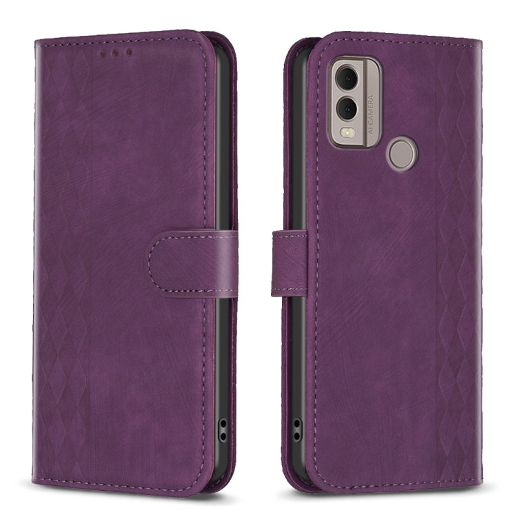 Plaid Embossed Leather Phone Case My Store