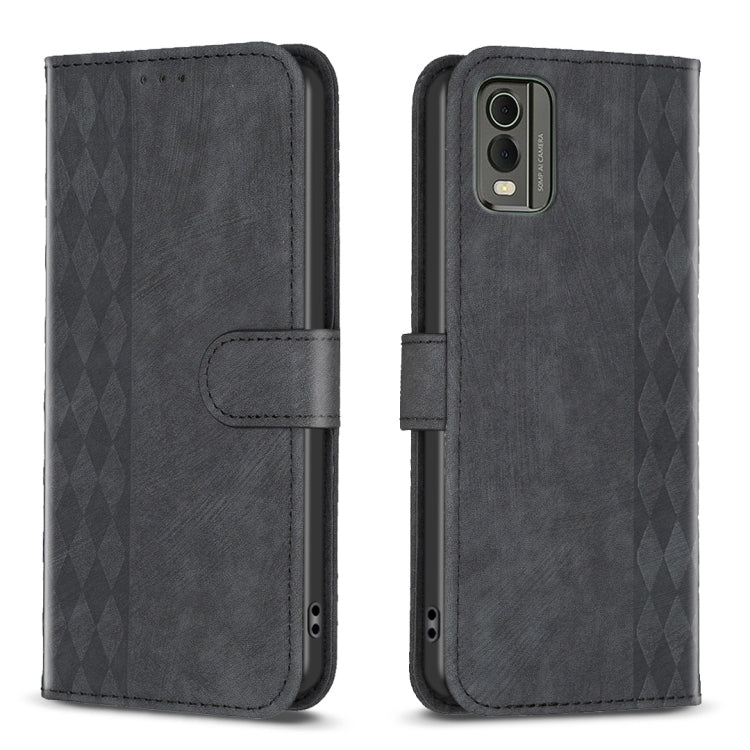 Plaid Embossed Leather Phone Case My Store