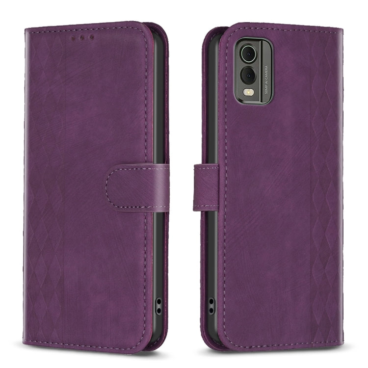 Plaid Embossed Leather Phone Case My Store