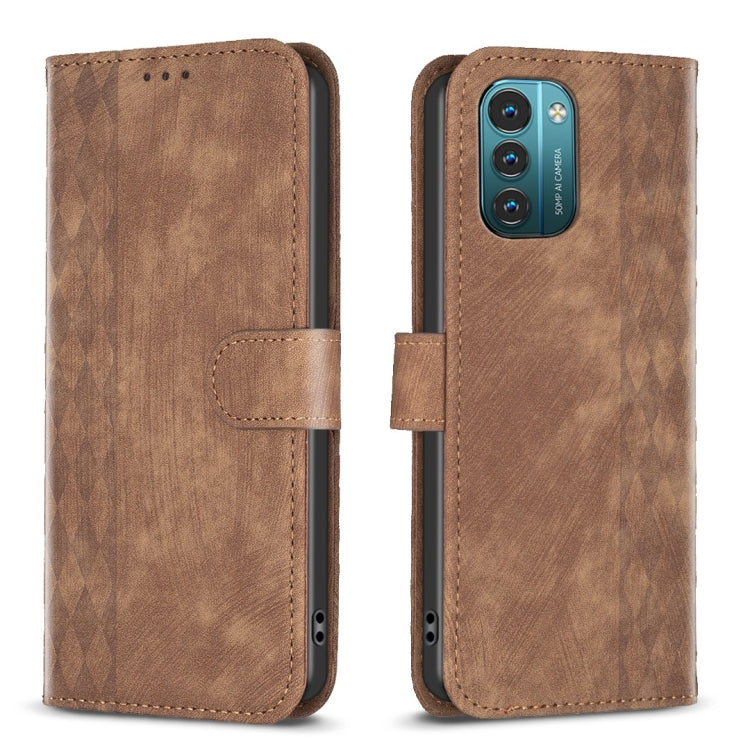 Plaid Embossed Leather Phone Case My Store