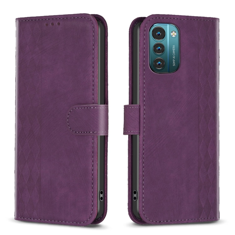 Plaid Embossed Leather Phone Case My Store