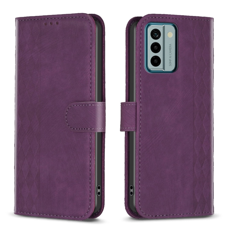 Plaid Embossed Leather Phone Case My Store