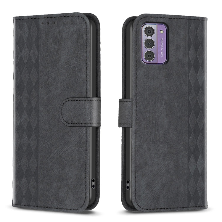 Plaid Embossed Leather Phone Case My Store