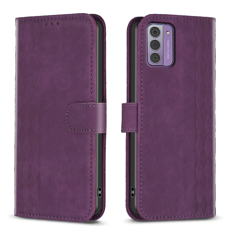 Plaid Embossed Leather Phone Case My Store