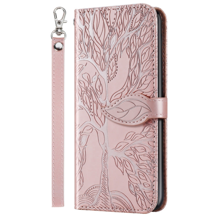 Life Tree Embossing Pattern Flip Leather Phone Case My Store