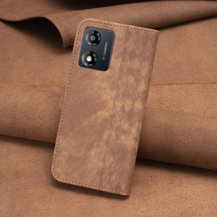 Plaid Embossed Leather Phone Case My Store