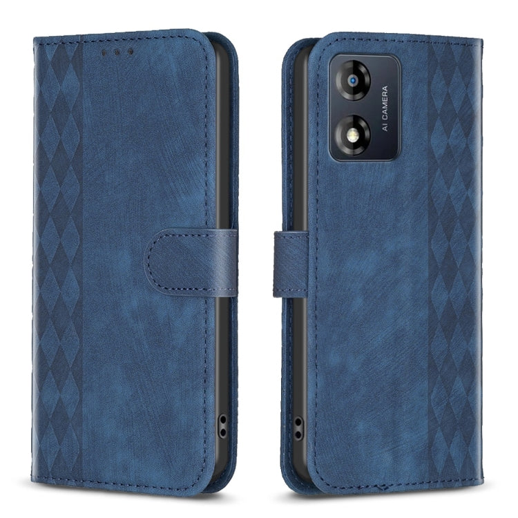 Plaid Embossed Leather Phone Case My Store