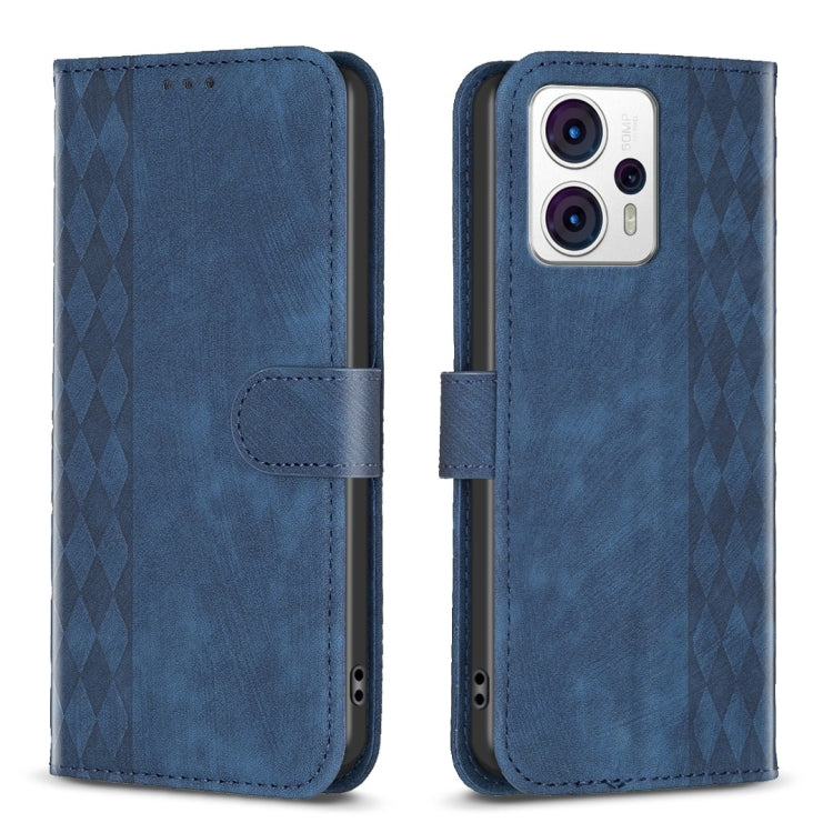 Plaid Embossed Leather Phone Case My Store