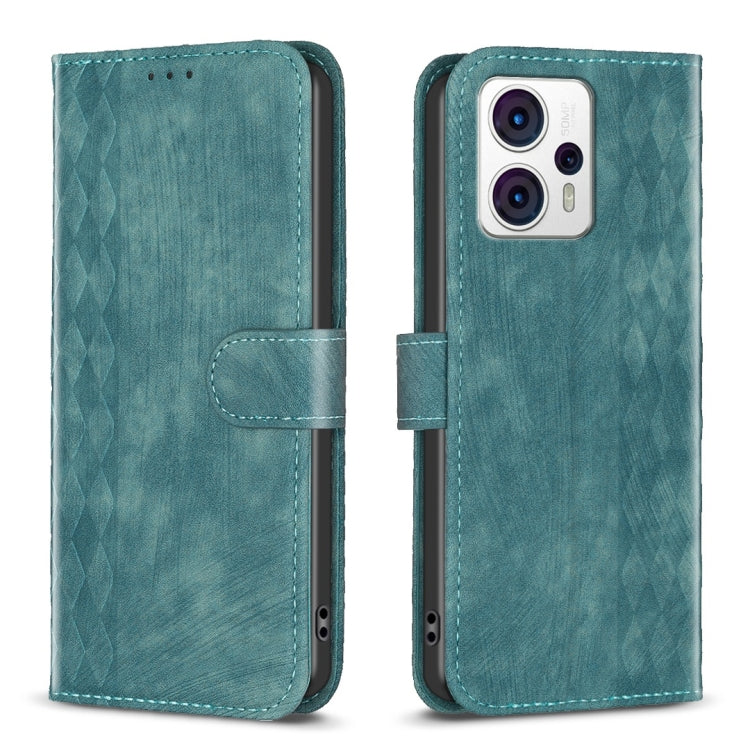 Plaid Embossed Leather Phone Case My Store