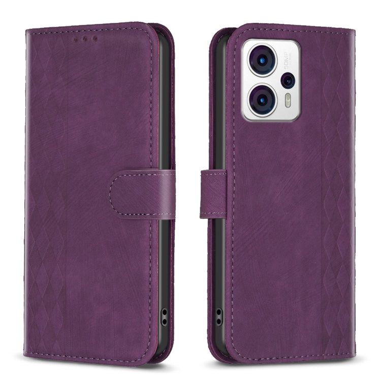 Plaid Embossed Leather Phone Case My Store