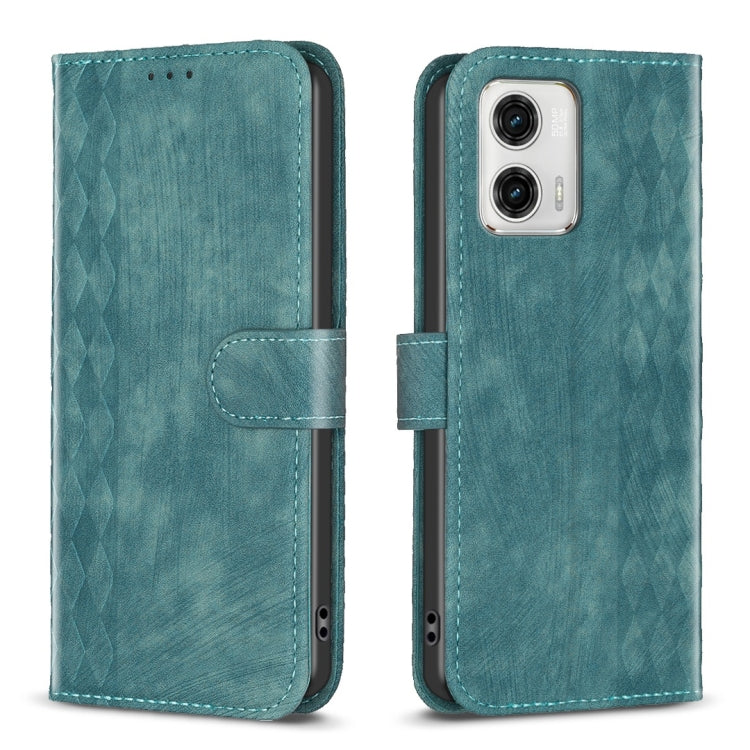 Plaid Embossed Leather Phone Case My Store