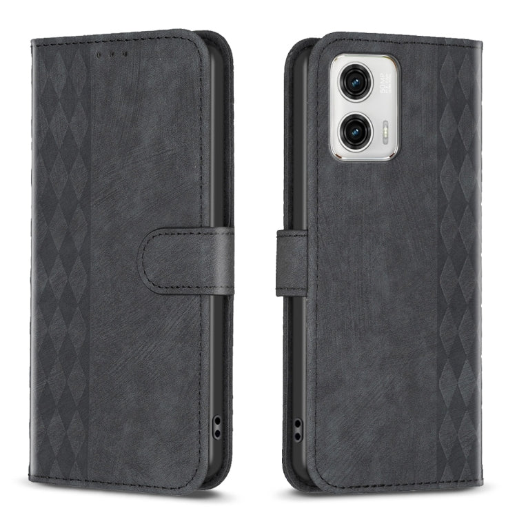 Plaid Embossed Leather Phone Case My Store