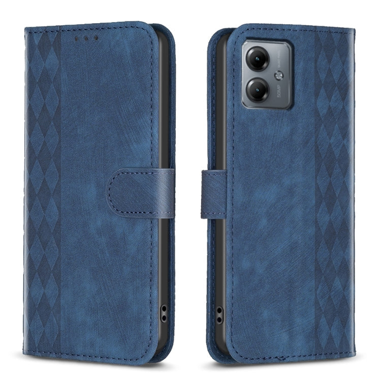 Plaid Embossed Leather Phone Case My Store