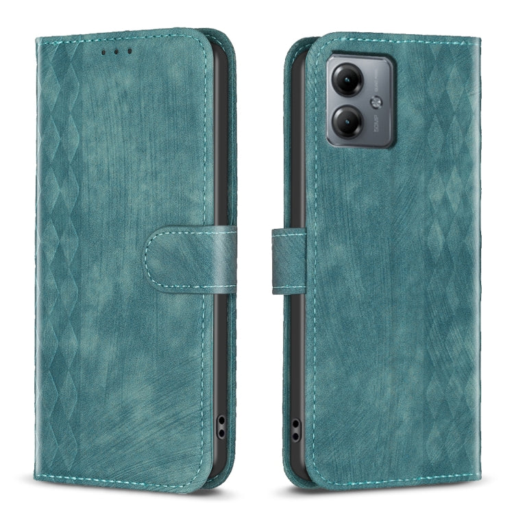 Plaid Embossed Leather Phone Case My Store