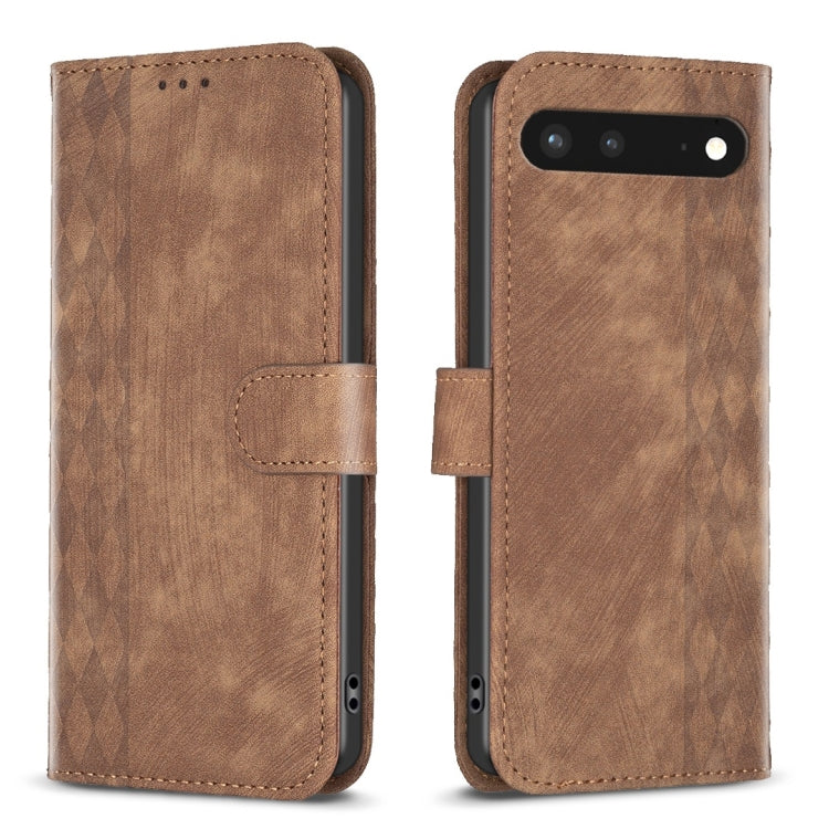 Plaid Embossed Leather Phone Case My Store