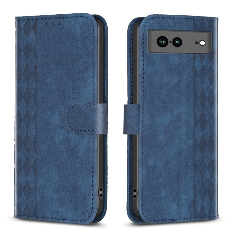 Plaid Embossed Leather Phone Case My Store