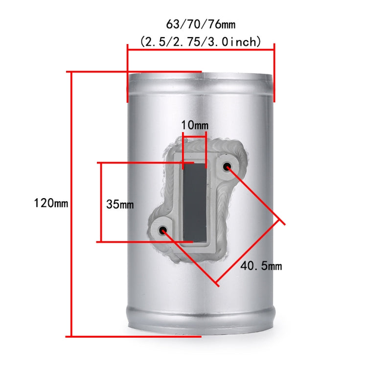 XH-UN605 Car Modified Engine Air Flow Meter Flange Intake Sensor Base for Honda / Ford / Nissan