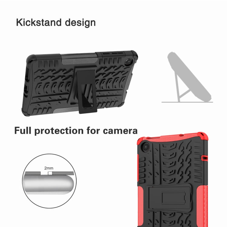 Tire Texture TPU + PC Tablet Case with Holder