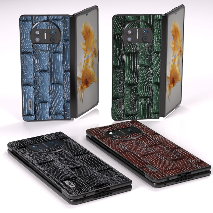 ABEEL Genuine Leather Mahjong Texture Series Phone Case