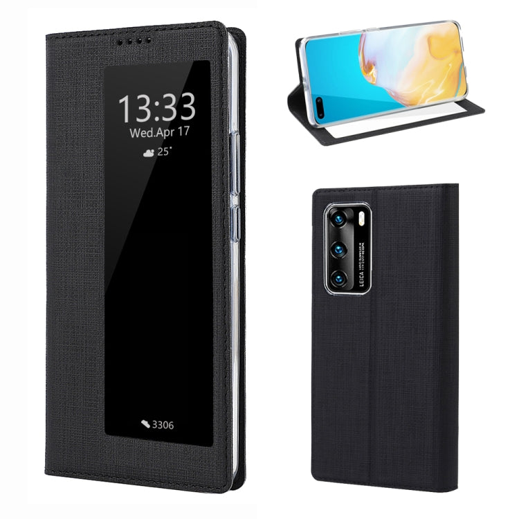 ViLi DMX-54 Shockproof TPU + PU Leather View Window Magnetic Attraction Horizontal Flip Protective Case with Card Slots & Holder & Sleep / Wake-up