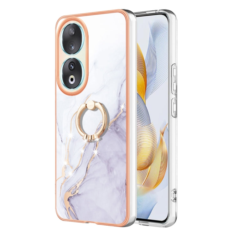 Electroplating Marble IMD TPU Phone Case with Ring Holder, Series 2