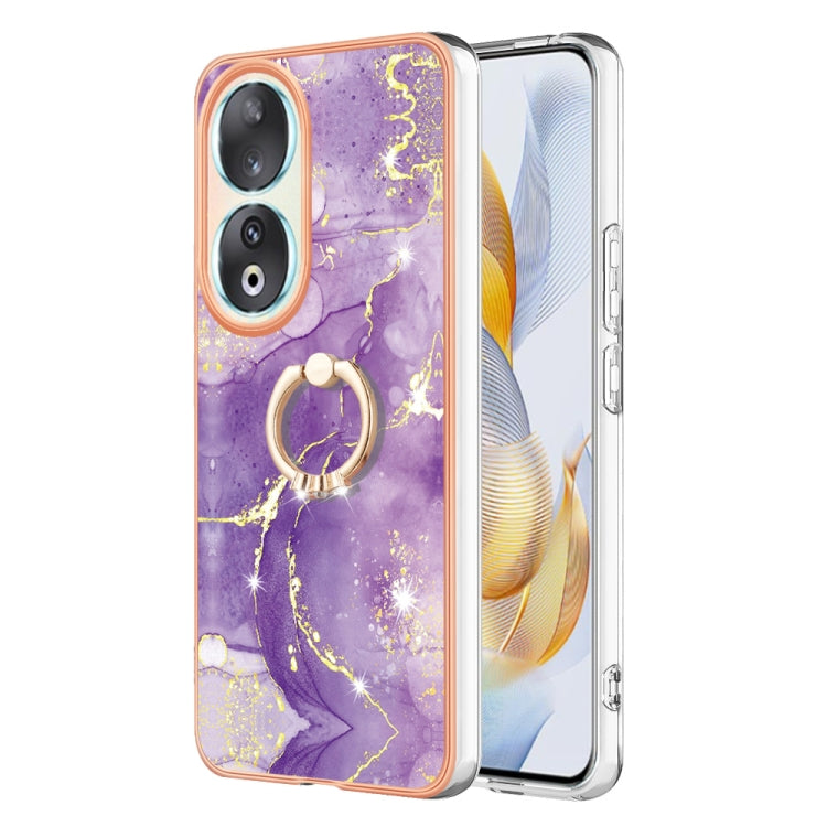 Electroplating Marble IMD TPU Phone Case with Ring Holder, Series 2