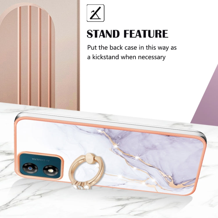 Electroplating Marble IMD TPU Phone Case with Ring Holder, Series 3