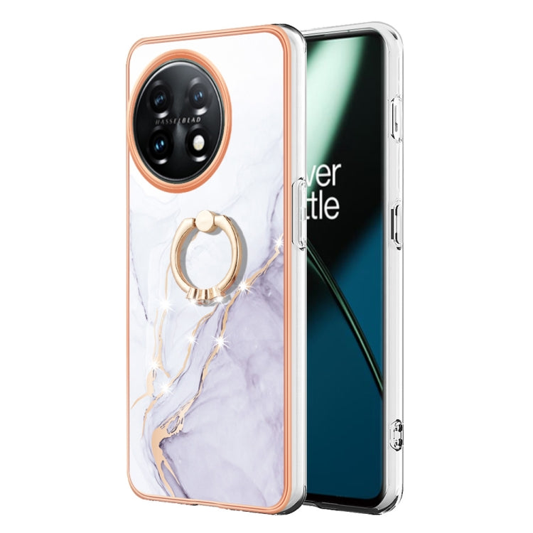 Electroplating Marble IMD TPU Phone Case with Ring Holder My Store