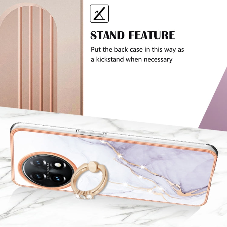 Electroplating Marble IMD TPU Phone Case with Ring Holder My Store